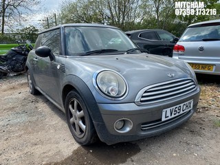 Location: Mitcham - 2009 MINI ONE GRAPHITE 3 Door Hatchback REG: LV59CHX, Keys: No, MOT Expiry date: 12/12/2026, 1397 Petrol, 6 Speed Manual Petrol, Former Keepers: 4