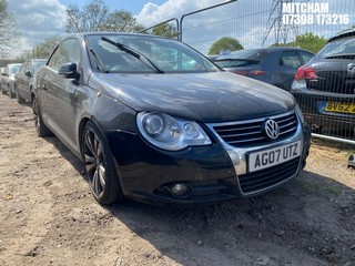 Location: Mitcham - 2007 VOLKSWAGEN EOS SPORT T FSI A Convertible REG: AG07UTZ, Keys: No, MOT Expiry date: 02/10/2026, 1984 Petrol, 6 Speed Auto Petrol, Former Keepers: 6