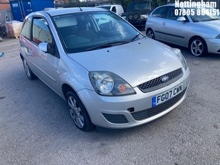 Location: Nottingham - 2007 FORD FIESTA SILVER 3 Door Hatchback REG: FG07CWN, Keys: No, MOT Expiry date: 21/12/2026, 1242 Petrol, 5 Speed Manual Petrol, Former Keepers: 5
