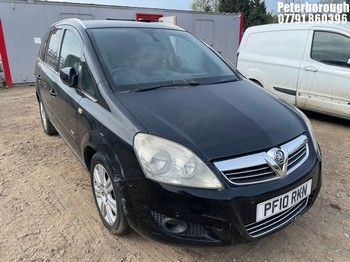Location: Peterborough - 2010 VAUXHALL ZAFIRA DESIGN CDTI E-FLEX MPV REG: PF10RKN, Keys: No, MOT Expiry date: 14/10/2025, 1686 Diesel, 6 Speed Manual Diesel, Former Keepers: 7