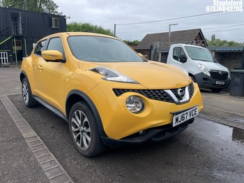 Location: Stapleford - 2017 NISSAN JUKE TEKNA CVT 5 DOOR HATCHBACK REG: MJ67VCE, 1598cc PETROL, VARIABLE SPEED AUTO PETROL, Former Keepers: 2, Keys: Yes, MOT Expiry date: 06/12/2026