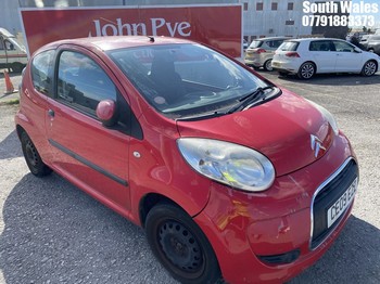 Location: South Wales - 2009 CITROEN C1 VTR 3 Door Hatchback REG: CE09EZZ, Keys: No, MOT Expiry date: 16/10/2025, 998 Petrol, 5 Speed Manual Petrol, Former Keepers: 5