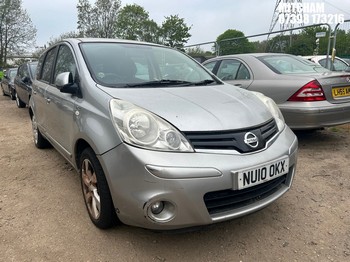 Location: Mitcham - 2010 NISSAN NOTE N-TEC AUTO MPV REG: NU10OKX, Keys: No, MOT Expiry date: 16/01/2026, 1598 Petrol, 4 Speed Auto Petrol, Former Keepers: 6