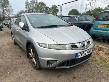 Location: Mitcham - 2009 HONDA CIVIC SE I-VTEC 5 Door Hatchback REG: HW59FNO, Keys: No, MOT Expiry date: 10/10/2025, 1799 Petrol, 6 Speed Manual Petrol, Former Keepers: 5