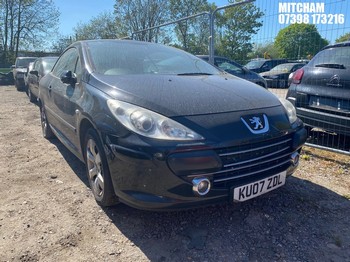 Location: Mitcham - 2007 PEUGEOT 307 CC S SEMI-AUTO Coupe REG: KU07ZDL, Keys: No, MOT Expiry date: 31/07/2026, 1997 Petrol, 4 Speed Semi Auto Petrol, Former Keepers: 11