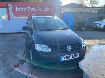 Location: Hull - 2010 VOLKSWAGEN URBAN FOX 55 3 Door Hatchback REG: YB10EHP, Keys: No, MOT Expiry date: 20/06/2026, 1198 Petrol, 5 Speed Manual Petrol, Former Keepers: 5