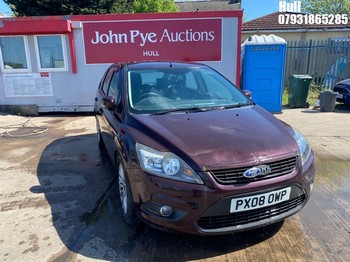 Location: Hull - 2008 FORD FOCUS ZETEC 100 5 Door Hatchback REG: PX08OWP, Keys: No, MOT Expiry date: 01/12/2025, 1596 Petrol, 5 Speed Manual Petrol, Former Keepers: 8