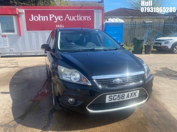 Location: Hull - 2008 FORD FOCUS TITANIUM 100 5 Door Hatchback REG: SG58AXK, Keys: No, MOT Expiry date: 13/08/2026, 1596 Petrol, 5 Speed Manual Petrol, Former Keepers: 7