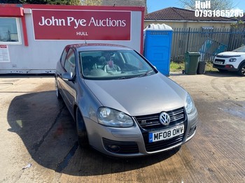 Location: Hull - 2008 VOLKSWAGEN GOLF GT SPORT TDI 140 3 Door Hatchback REG: MF08OMV, Keys: No, MOT Expiry date: 22/09/2025, 1968 Diesel, 6 Speed Manual Diesel, Former Keepers: 9