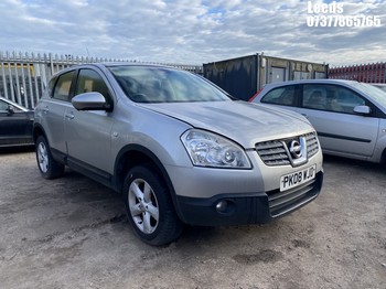 Location: Leeds - 2008 NISSAN QASHQAI ACENTA 2WD 5 Door Hatchback REG: PK08WJD, Keys: No, MOT Expiry date: 16-01-2025, 1997 Petrol, 6 Speed Manual Petrol, Former Keepers: 3