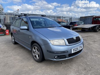 Location: Leeds - 2005 SKODA FABIA ELEGANCE 16V 100 Estate REG: YG05ZTK, Keys: No, MOT Expiry date: 19-02-2026, 1390 Petrol, 5 Speed Manual Petrol, Former Keepers: 7