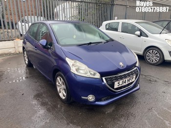 Location: Hayes - 2014 PEUGEOT 208 ACTIVE 5 Door Hatchback REG: SJ14HFP, Keys: No, MOT Expiry date: 09/09/2025, 999 Petrol, 5 Speed Manual Petrol, Former Keepers: 7