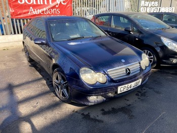 Location: Hayes - 2004 MERCEDES C200 KOMPRESSOR SE AUTO Coupe REG: CP54JBP, Keys: No, MOT Expiry date: 30/09/2026, 1796 Petrol, 5 Speed Auto Petrol, Former Keepers: 9