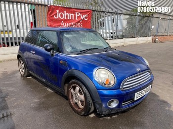 Location: Hayes - 2008 MINI ONE 3 Door Hatchback REG: DS57OCO, Keys: No, MOT Expiry date: 04/04/2026, 1397 Petrol, 6 Speed Manual Petrol, Former Keepers: 5