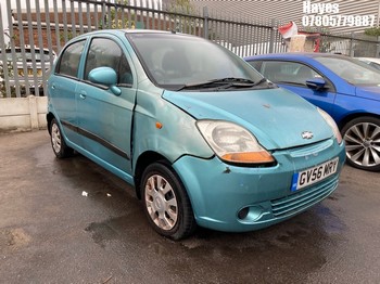 Location: Hayes - 2006 CHEVROLET MATIZ SE AUTO 5 Door Hatchback REG: GV56MRY, Keys: No, MOT Expiry date: 26/11/2025, 796 Petrol, 4 Speed Auto Petrol, Former Keepers: 5