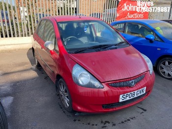 Location: Hayes - 2008 HONDA JAZZ SE CVT 5 Door Hatchback REG: SP08GVK, Keys: No, MOT Expiry date: 17/01/2026, 1339 Petrol, Variable Speed Auto Petrol, Former Keepers: 9