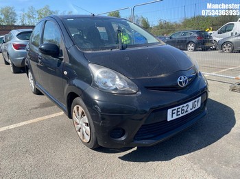 Location: Manchester - 2012 TOYOTA AYGO VVT-I ICE 5 Door Hatchback REG: FE62JGY, 998 Petrol, 5 Speed Manual Petrol, Former Keepers: 3, Keys: No, MOT Expiry date: 29/08/2025
