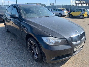 Location: BELVEDERE - 2007 BMW 318I SE 4 Door Saloon REG: TJ07CXL, 1995cc Petrol, 6 Speed Manual Petrol, Former Keepers: 8, Keys: No, MOT: Expiry date02.08.2026