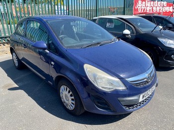 Location: Belvedere - 2012 VAUXHALL CORSA S ECOFLEX 3 Door Hatchback REG: WU12OLR, Keys: No, MOT Expiry date: 25/06/2026, 998 Petrol, 5 Speed Manual Petrol, Former Keepers: 5