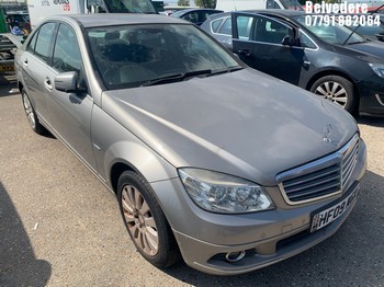 Location: Belvedere - 2009 MERCEDES-BENZ C180 KOMP ELEG BLUEEFCY A 4 Door Saloon REG: HF09MGX, Keys: No, MOT Expiry date: 06.10.2025, 1597 Petrol, 5 Speed Auto Petrol, Former Keepers: 4
