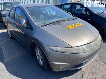 Location: Belvedere - 2009 HONDA CIVIC SE I-VTEC AUTO 5 Door Hatchback REG: FV09WLB, Keys: No, MOT Expiry date: 10/10/2026, 1799 Petrol, 5 Speed Auto Petrol, Former Keepers: 8