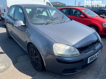Location: Belvedere - 2004 VOLKSWAGEN GOLF SE AUTO 5 Door Hatchback REG: WN54AZA, Keys: No, MOT Expiry date: 23.05.2026, 1598 Petrol, 6 Speed Auto Petrol, Former Keepers: 8