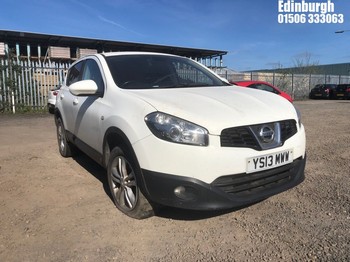 Location: Edinburgh - 2013 NISSAN QASHQAI ACENTA DCI 5 Door Hatchback REG: YS13MWW, Keys: No, MOT Expiry date: 27/12/2025, 1461 Diesel, 6 Speed Manual Diesel, Former Keepers: 6
