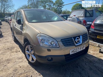 Location: Mitcham - 2007 NISSAN QASHQAI TEKNA 2WD CVT 5 Door Hatchback REG: HG07FVP, Keys: No, MOT Expiry date: 25/10/2026, 1997 Petrol, Variable Speed Auto Petrol, Former Keepers: 7
