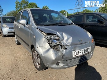 Location: Mitcham - 2008 CHEVROLET MATIZ SE AUTO 5 Door Hatchback REG: DA57HDO, Keys: No, MOT Expiry date: 07/04/2026, 796 Petrol, 4 Speed Auto Petrol, Former Keepers: 9