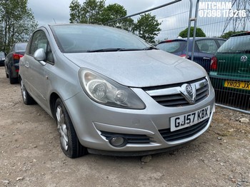 Location: Mitcham - 2007 VAUXHALL CORSA SXI A/C 3 Door Hatchback REG: GJ57KBX, Keys: No, MOT Expiry date: 30/08/2026, 1364 Petrol, 5 Speed Manual Petrol, Former Keepers: 8
