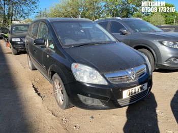 Location: Mitcham - 2011 VAUXHALL ZAFIRA ELITE CDTI MPV REG: OE11WMC, Keys: No, MOT Expiry date: 03/12/2025, 1686 Diesel, 6 Speed Manual Diesel, Former Keepers: 3