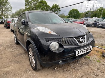 Location: Mitcham - 2012 NISSAN JUKE ACENTA PREMIUM DCI 5 Door Hatchback REG: AK62OFN, Keys: No, MOT Expiry date: 29/01/2026, 1461 Diesel, 6 Speed Manual Diesel, Former Keepers: 3