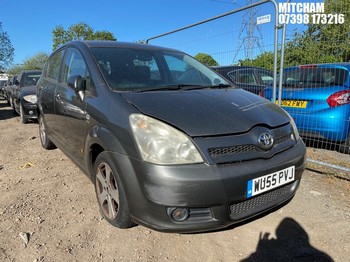Location: Mitcham - 2005 TOYOTA COROLLA VERSO VVT-I T3 MPV REG: WU55PVJ, Keys: No, MOT Expiry date: 27/10/2025, 1794 Petrol, 5 Speed Manual Petrol, Former Keepers: 3