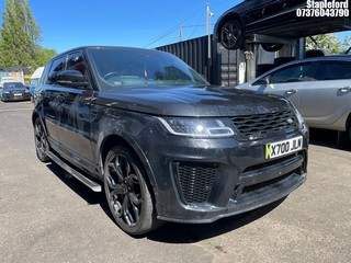 Location: Stapleford - 2018 LAND ROVER RANGE ROVER SPORT SVR S/C Estate REG: X700JLM, Keys: Yes, MOT Expiry date: 02/04/2026, 4999 Petrol, 8 Speed Auto Petrol, Former Keepers: 2