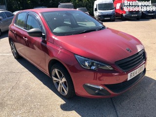 Location: Brentwood - 2014 PEUGEOT 308 ALLURE THP 5 Door Hatchback REG: RX14URV, Keys: No, MOT Expiry date: 26/02/2026, 1598 Petrol, 6 Speed Manual Petrol, Former Keepers: 7