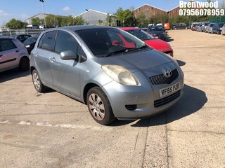 Location: Brentwood - 2006 TOYOTA YARIS T3 5 Door Hatchback REG: VF55PZR, Keys: No, MOT Expiry date: 20/07/2026, 998 Petrol, 5 Speed Manual Petrol, Former Keepers: 7