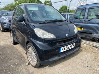 Location: Mitcham - 2009 SMART FORTWO PASSION 84 AUTO Coupe REG: KY59HFM, Keys: No, MOT Expiry date: 18/06/2026, 999 Petrol, 5 Speed Auto Petrol, Former Keepers: 8