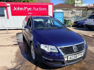 Location: Hull - 2008 VOLKSWAGEN PASSAT SE TDI Estate REG: AC08PYW, Keys: No, MOT Expiry date: 24/10/2025, 1968 Diesel, 6 Speed Manual Diesel, Former Keepers: 5