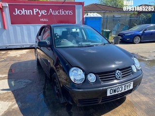 Location: Hull - 2003 VOLKSWAGEN POLO SE 5 Door Hatchback REG: OW03DYF, Keys: No, MOT Expiry date: 19/01/2026, 1390 Petrol, 5 Speed Manual Petrol, Former Keepers: 5