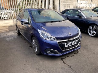 Location: Hayes - 2017 PEUGEOT 208 ALLURE BLUE HDI 5 Door Hatchback REG: MC66ORJ, Keys: No, MOT Expiry date: 12/10/2026, 1560 Diesel, 5 Speed Manual Diesel, Former Keepers: 3