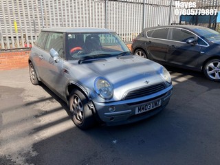 Location: Hayes - 2003 MINI MINI ONE 3 Door Hatchback REG: MM03UWZ, Keys: No, MOT Expiry date: 11/02/2027, 1598 Petrol, 5 Speed Manual Petrol, Former Keepers: 8