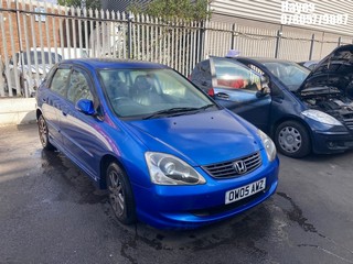 Location: Hayes - 2005 HONDA CIVIC VTEC EXECUTIVE 5 Door Hatchback REG: OW05AWZ, Keys: No, MOT Expiry date: 11/01/2027, 1590 Petrol, 5 Speed Manual Petrol, Former Keepers: 5