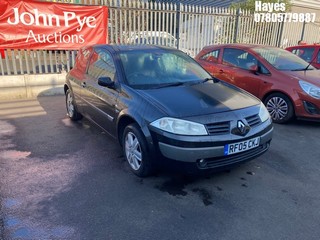 Location: Hayes - 2005 RENAULT MEGANE DYNAMIQUE 16V 3 Door Hatchback REG: RF05CKJ, Keys: No, MOT Expiry date: 06/04/2026, 1390 Petrol, 5 Speed Manual Petrol, Former Keepers: 4