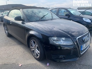 Location: BELVEDERE - 2008 AUDI A3 SPORT TFSI Convertible REG: EJ58GLF, 1984cc Petrol, 6 Speed Manual Petrol, Former Keepers: 5, Keys: No, MOT: Expiry date06.04.2027