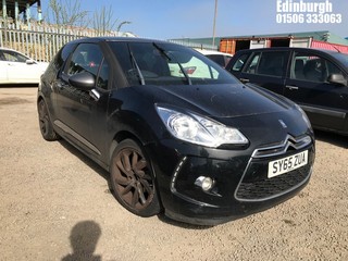 Location: Edinburgh - 2015 DS DS3 DSTYLE PURETECH S/S 3 Door Hatchback REG: SY65ZUA, Keys: No, MOT Expiry date: 25/10/2026, 1200 Petrol, 5 Speed Manual Petrol, Former Keepers: 4
