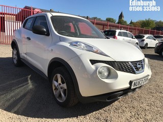Location: Edinburgh - 2013 NISSAN JUKE VISIA DCI 5 Door Hatchback REG: NU63OVM, Keys: No, MOT Expiry date: 15/04/2025, 1461 Diesel, 6 Speed Manual Diesel, Former Keepers: 3