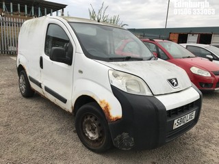 Location: Edinburgh - 2010 PEUGEOT BIPPER S HDI Panel Van REG: SB10LXE, Keys: No, MOT Expiry date: 16/05/2026, 1399 Diesel, 5 Speed Manual Diesel, Former Keepers: 4