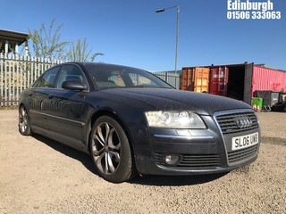 Location: Edinburgh - 2006 AUDI A8 SPORT TDI QUATTRO AUTO 4 Door Saloon REG: SL06UWB, Keys: No, MOT Expiry date: 09/12/2026, 2967 Diesel, 6 Speed Auto Diesel, Former Keepers: 7