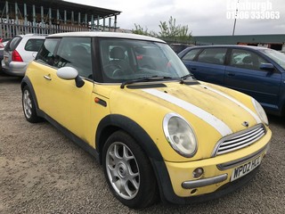 Location: Edinburgh - 2002 MINI MINI COOPER 3 Door Hatchback REG: WP02HCC, Keys: No, MOT Expiry date: 18/11/2021, 1598 Petrol, 5 Speed Manual Petrol, Former Keepers: 7