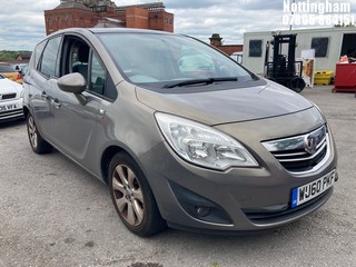 Location: Nottingham - 2011 VAUXHALL MERIVA SE CDTI AUTO MPV REG: WU60PKF, Keys: No, MOT Expiry date: 24/04/2026, 1686 Diesel, 6 Speed Auto Diesel, Former Keepers: 7